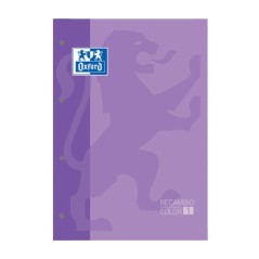 ✅ LOT de 5 Oxford School Classic Carnet de Rechange - Format A4 - Couverture Souple - Collé - Grille 5x5 - 80 F en stock