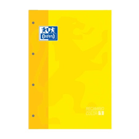 ✅ LOT de 5 Oxford School Classic Carnet de Rechange A4 - Couverture Souple - Collé - 80 Feuilles - Grille 5x5 - en stock