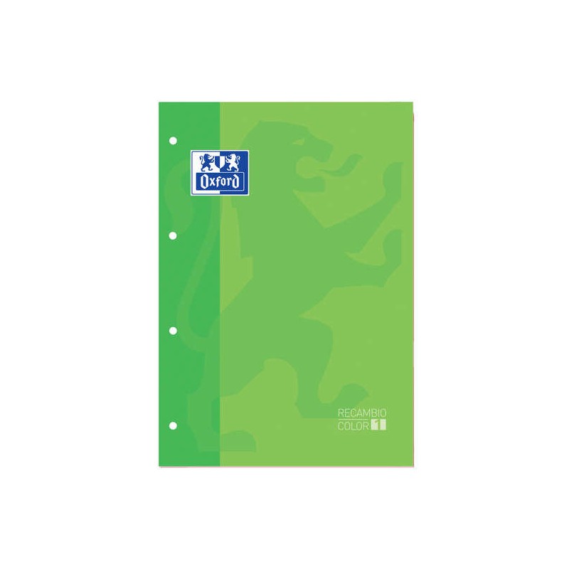LOT de 5 Oxford School Classic Carnet de Rechange - Format A4 - Couverture Souple - Collé - Grille 5x5 - 80 Feuilles - Couleur
