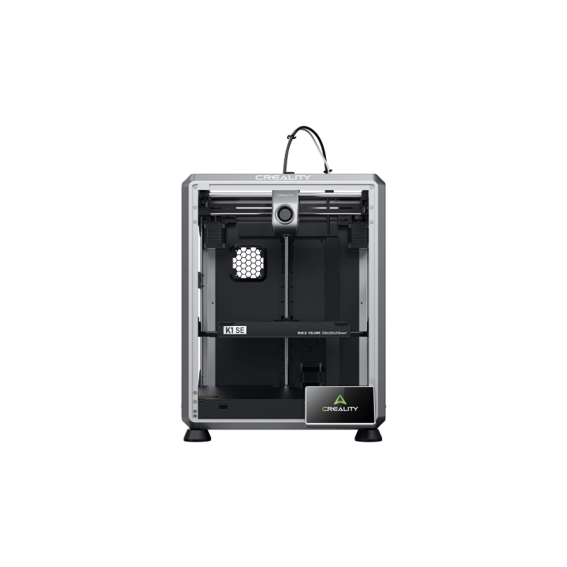 Imprimante 3D fermée Creality K1 SE - Volume : 22 x 22 x 25 cm - Double extrudeuse à entraînement direct - Vitesse maximale : 60