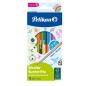 Pelikan Lot de 12 crayons bicolores - Ronds - Mine incassable de 2,9 mm - Lavables - Couleurs assorties