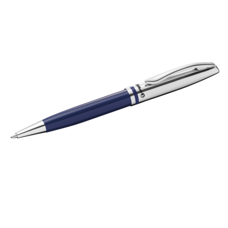 LOT de 3 Stylo bille rétractable Pelikan Jazz Classic - Pointe de 1 mm - Mécanisme à rotation - Capuchon et clip chromés - Recha