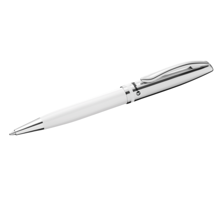 LOT de 3 Stylo bille rétractable Pelikan Jazz Classic - Pointe de 1 mm - Mécanisme à rotation - Capuchon et clip chromés - Recha