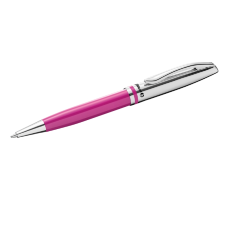 LOT de 3 Stylo bille rétractable Pelikan Jazz Classic - Pointe de 1 mm - Mécanisme à rotation - Capuchon et clip chromés - Recha