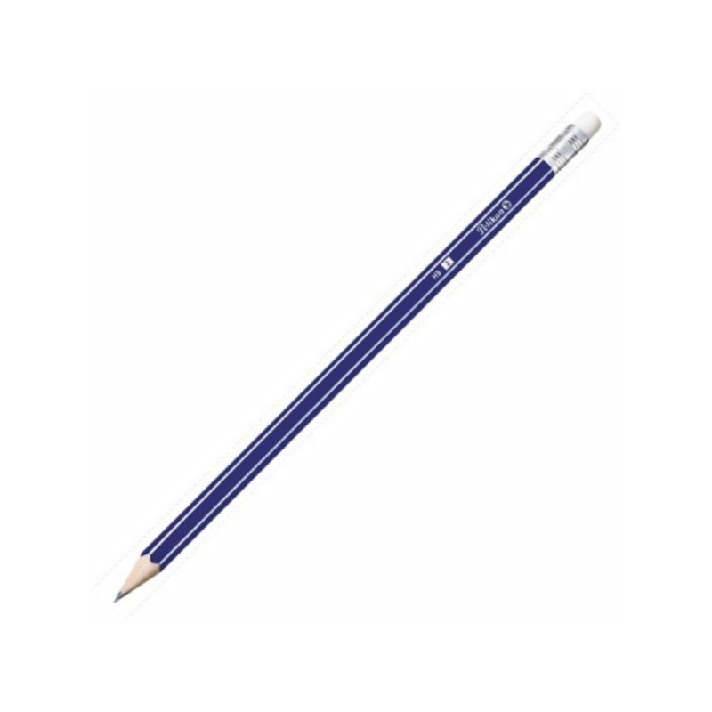 Lot de 12 crayons graphite HB Pelikan bleus avec gomme Lot de 12 crayons graphite HB Pelikan bleus avec gomme