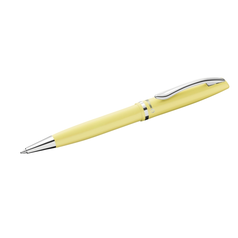 Stylo bille Pelikan Jazz Pastel Twist - Pointe moyenne - Corps laqué - Rechargeable - Jaune pastel