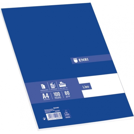 LOT de 30 Enri A4 Resmilleria Uni 100 feuilles - Papier de haute qualité - Format A4 standard - 100 feuilles - Couleur bleue