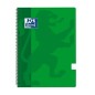 LOT de 5 Oxford School Classic Carnet à spirales avec couverture en plastique – Règle 3.5 avec marge – 80 feuilles – Couleur