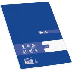 LOT de 30 Enri A4 Resmilleria 4x4 100 Feuilles - Papier de haute qualité - Quadrillé pour une plus grande précision - Format A4