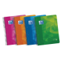 LOT de 5 Oxford School Lagoon A4+ Europeanbook 4 - Couverture en plastique robuste - 120 feuilles avec intercalaires - 50 % de f