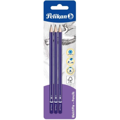 Crayons hexagonaux gris Pelikan