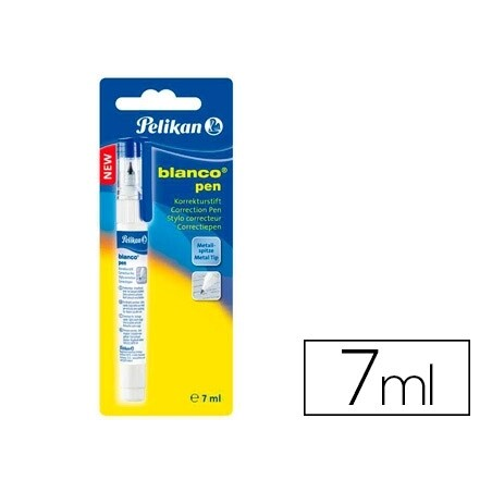 LOT de 12 Stylo correcteur liquide Pelikan Pen - Contenance 7 ml - Pointe micro métallique - Séchage rapide - Blanc