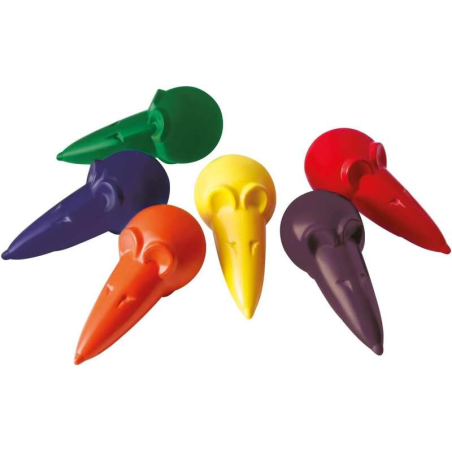 Pelikan Mouse Crayons BL6 - Forme Ergonomique - Ne tache pas - Couleurs Assorties