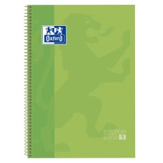 ✅ LOT de 5 Oxford School Classic Europeanbook 1 A4+ Couverture Extra Rigide - 80 Feuilles - Couleur Vert Pomme c en stock