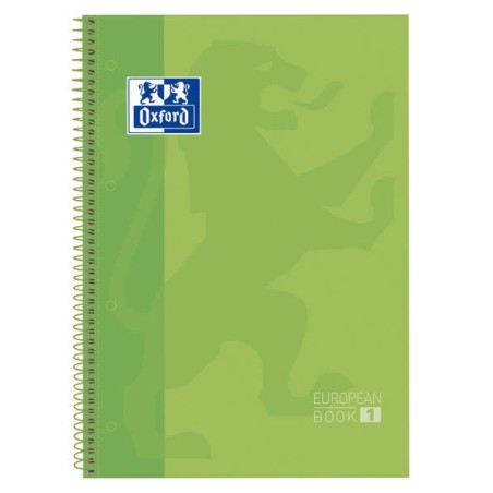 ✅ LOT de 5 Oxford School Classic Europeanbook 1 A4+ Couverture Extra Rigide - 80 Feuilles - Couleur Vert Pomme c en stock