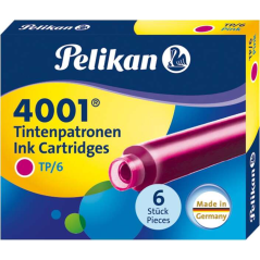 Pelikan Boite de 6 Cartouches 4001 TP/6 - Taille Standard - Couleur Rose