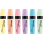 Pelikan Textmarker 490, lot de 6 marqueurs fluorescents pastel - Ergonomiques - Ne traversent pas le papier - Couleurs assorties