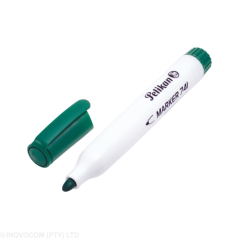 LOT de 10 Marqueur pour tableau blanc Pelikan 741F - Pointe 2 mm - Capuchon anti-sèchement - Effaçable à sec - Vert