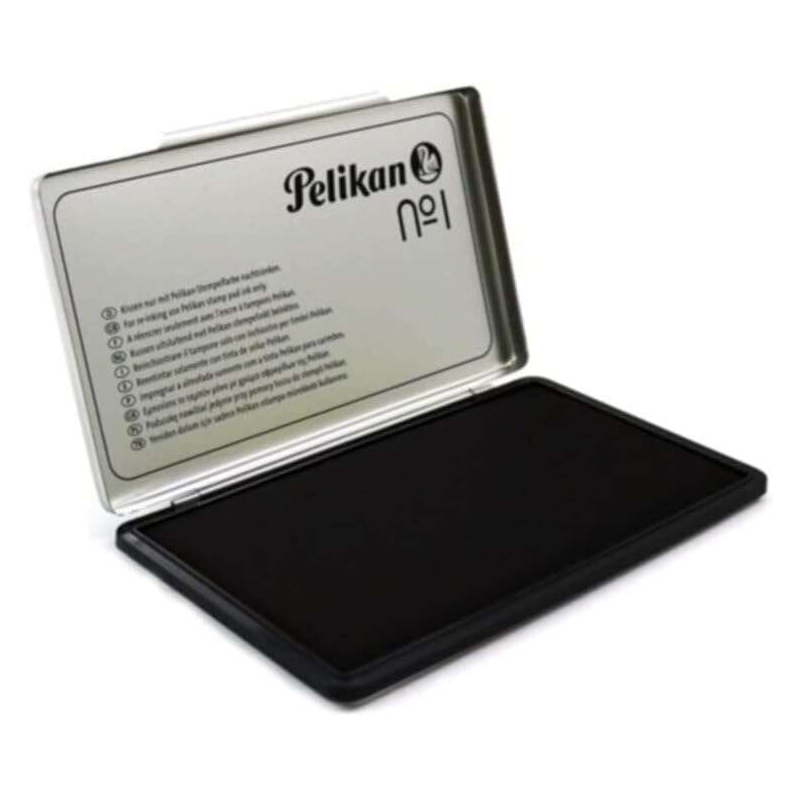 Pelikan Tampon Pelikan N.1 9x16cm - Idéal pour tampons de bureau - Format compact - Encre de haute qualité - Couleur noire