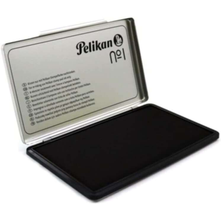 Pelikan Tampon Pelikan N.1 9x16cm - Idéal pour tampons de bureau - Format compact - Encre de haute qualité - Couleur noire