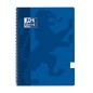 LOT de 5 Oxford School Classic Carnet à spirales avec couverture en plastique – Règle 3.5 avec marge – 80 feuilles – Bleu marine