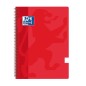 LOT de 5 Oxford School Classic Spiral Notebook - Couverture en plastique - Folio ligné 3,5 avec marge - 80 feuilles - Couleur