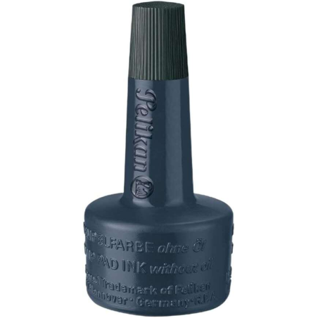 Encre à tamponner sans huile Pelikan - 28 ml - Idéale pour les tampons - Couleur noire