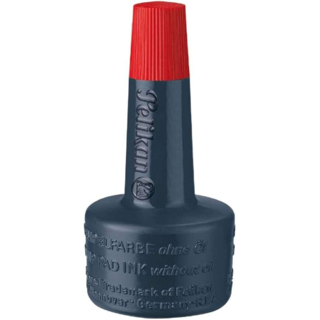 Encre de scellement sans huile Pelikan - 28 ml - Séchage rapide - Résistante à l'eau - Couleur rouge intense