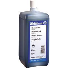 Encre à cacheter sans huile Pelikan - Flacon de 1 L - Séchage rapide - Résistante à l'eau - Couleur bleu intense