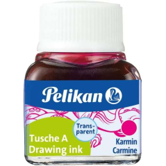 Encre de Chine Pelikan 523 10 ml N.2 - Flacon de 10 ml - Idéale pour le dessin et la calligraphie - Couleur Carmin