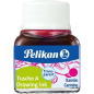 Encre de Chine Pelikan 523 10 ml N.2 - Flacon de 10 ml - Idéale pour le dessin et la calligraphie - Couleur Carmin
