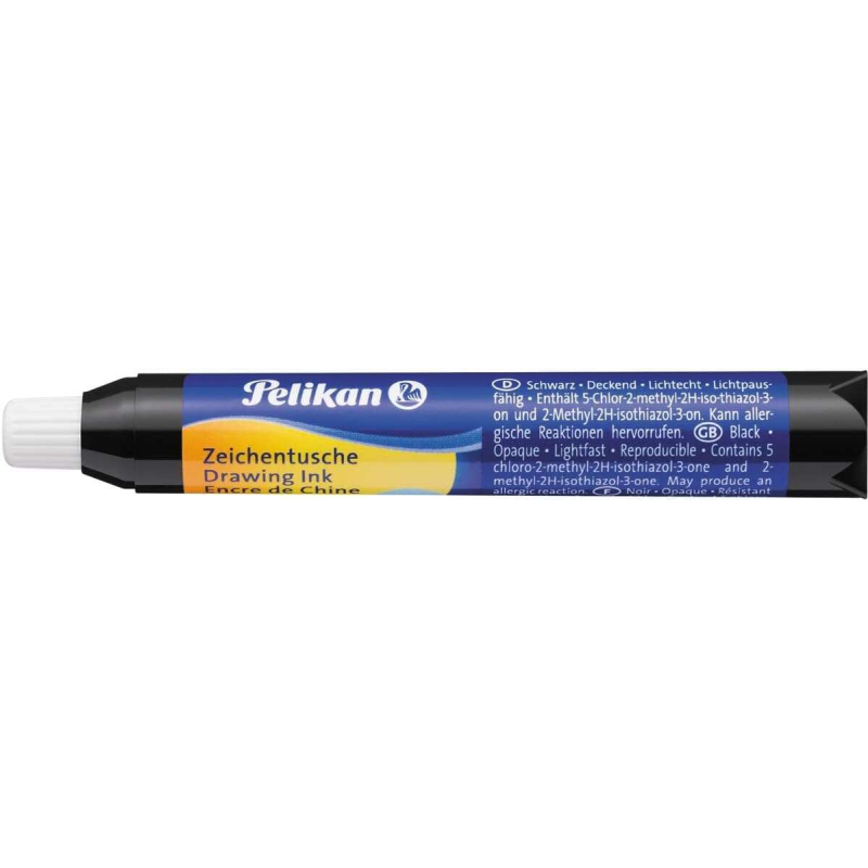 Pelikan China Ink Pipette BL - Idéal pour le dessin et la calligraphie - Résistant à l'eau - Séchage rapide - Couleur noire