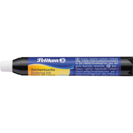 Pelikan China Ink Pipette BL - Idéal pour le dessin et la calligraphie - Résistant à l'eau - Séchage rapide - Couleur noire