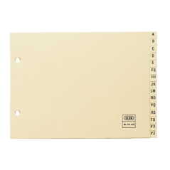 Elba Index Alphabétique 4º 15 Positions - Carton 180gr - Couleur Beige - Organisation Alphabétique - Résistant et Durable