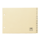 Elba Index Alphabétique 4º 15 Positions - Carton 180gr - Couleur Beige - Organisation Alphabétique - Résistant et Durable