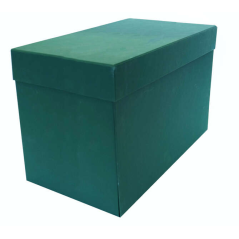 LOT de 2 Boîte de transfert résistante Elba 38,5x25,3 cm - avec couvercle à charnière - en carton recyclé - idéale pour classer