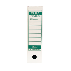 Elba Definitive Classeur A4 - Résistant et Durable - Format Standard A4 - Design élégant et fonctionnel - Coloris Blanc et Vert