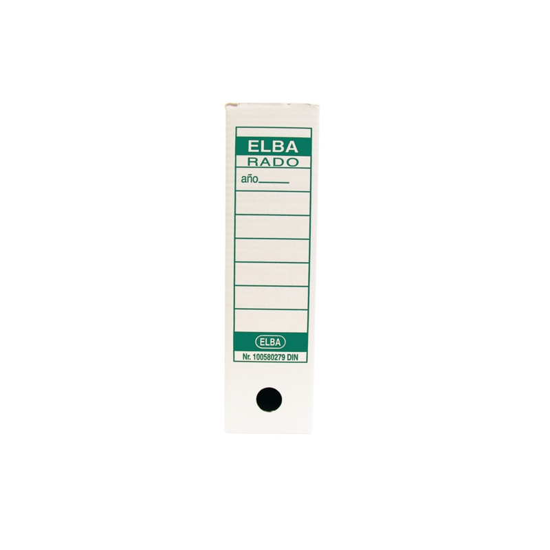Elba Definitive Classeur A4 - Résistant et Durable - Format Standard A4 - Design élégant et fonctionnel - Coloris Blanc et Vert