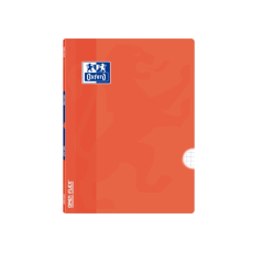 LOT de 10 Oxford School Classic Openflex A5+ Carnet agrafé - Couverture plastique robuste - 48 feuilles avec marge - Grille 4x4
