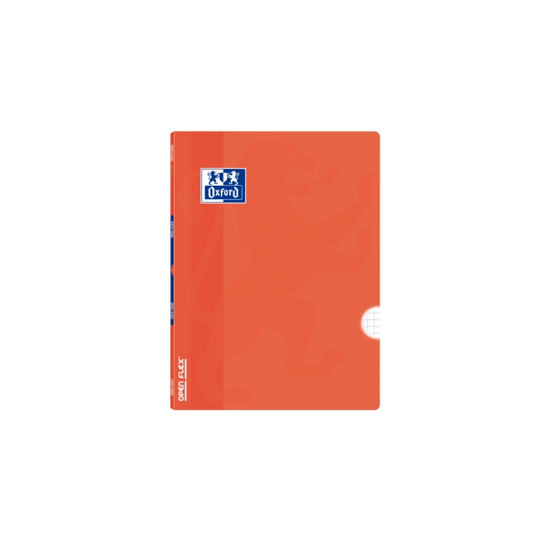 LOT de 10 Oxford School Classic Openflex A5+ Carnet agrafé - Couverture plastique robuste - 48 feuilles avec marge - Grille 4x4