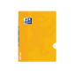 LOT de 10 Oxford School Classic Openflex A5+ Carnet agrafé – Couverture en plastique robuste – 48 feuilles avec marge de 4 x 4 –