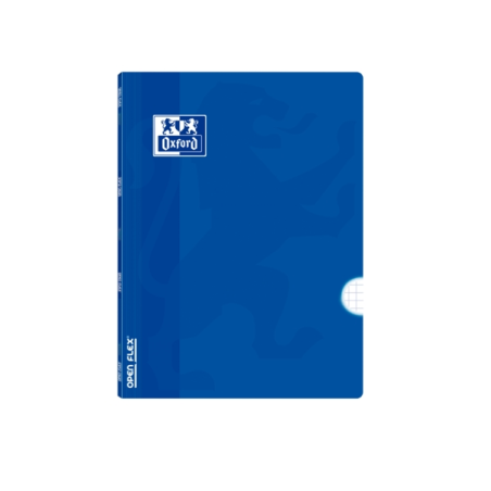 LOT de 10 Oxford School Classic Openflex A5+ Carnet agrafé – Couverture en plastique robuste – 48 feuilles avec marge – Grille 4