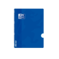LOT de 10 Oxford School Classic Openflex A5+ Carnet agrafé – Couverture en plastique robuste – 48 feuilles avec marge – Grille 4