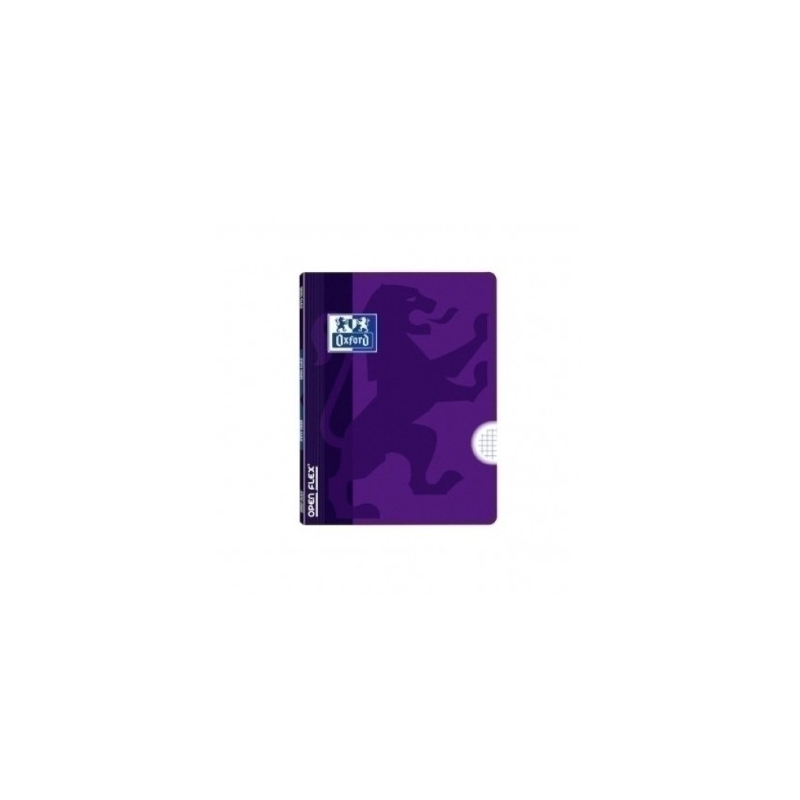 Cahier agrafé Oxford - Format A5+ - 48 feuilles de papier 90 g/m² - Quadrillage 4x4 mm avec marges - Couverture plastique - Rési
