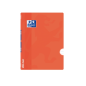LOT de 10 Oxford School Classic Openflex A5+ Carnet agrafé - Couverture plastique robuste - 48 feuilles avec 1 ligne et marge -