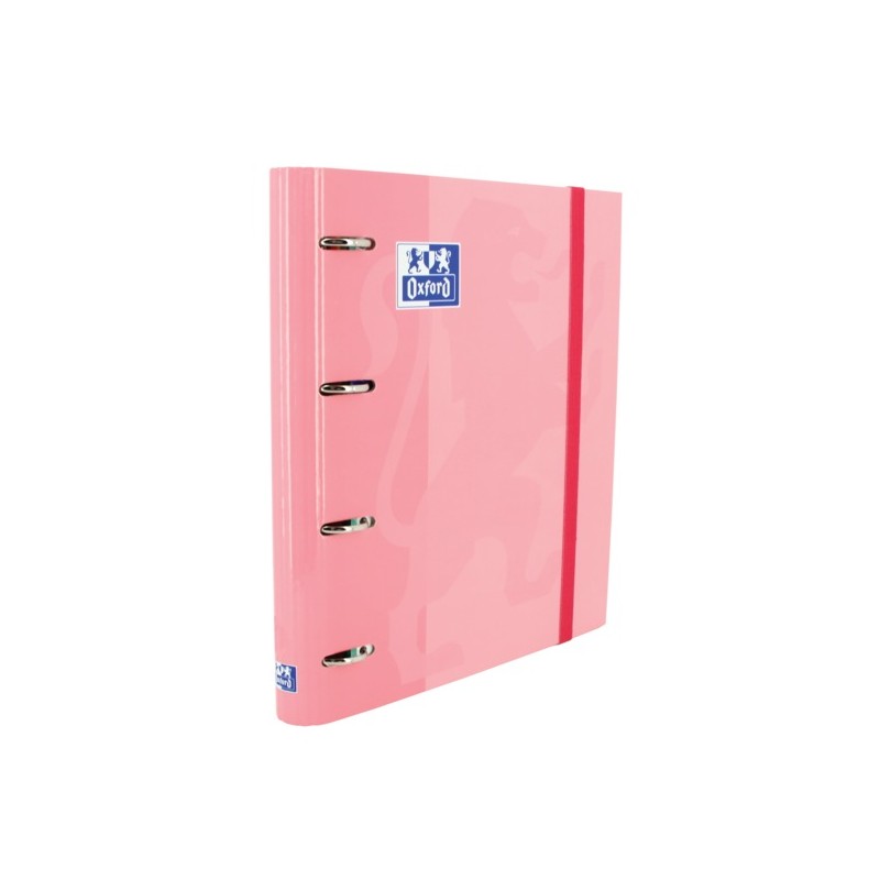 Classeur européen Oxford Classic A4+ - Couverture extra rigide - Dos 45 mm - Anneaux 4Dx35 mm - Remplacement 5x5 - Couleur Rose