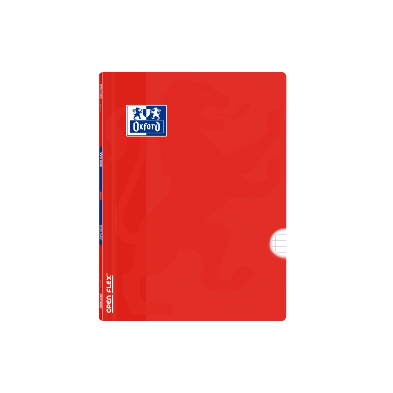 LOT de 10 Oxford School Classic Openflex A4 - Couverture en plastique robuste - Carnet agrafé 4x4 avec marge - 48 feuilles de ha