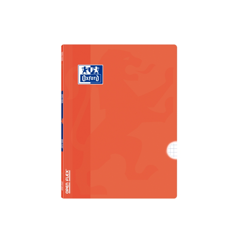 LOT de 10 Oxford School Classic Openflex A4 - Couverture en plastique robuste - Carnet agrafé 4x4 avec marge - 48 feuilles de pa