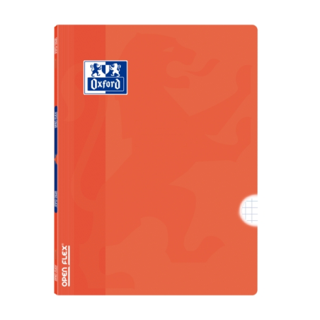 LOT de 10 Oxford School Classic Openflex A4 - Couverture en plastique robuste - Carnet agrafé 4x4 avec marge - 48 feuilles de pa