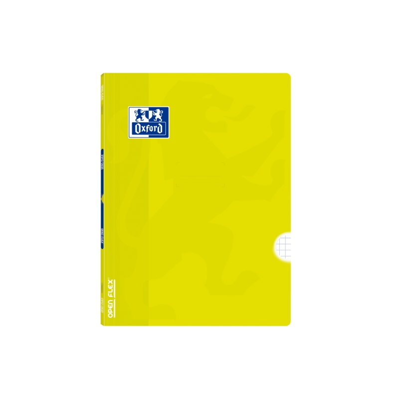 LOT de 10 Oxford School Classic Openflex A4 – Couverture en plastique robuste – Carnet agrafé 4 x 4 avec marge – 48 feuilles de